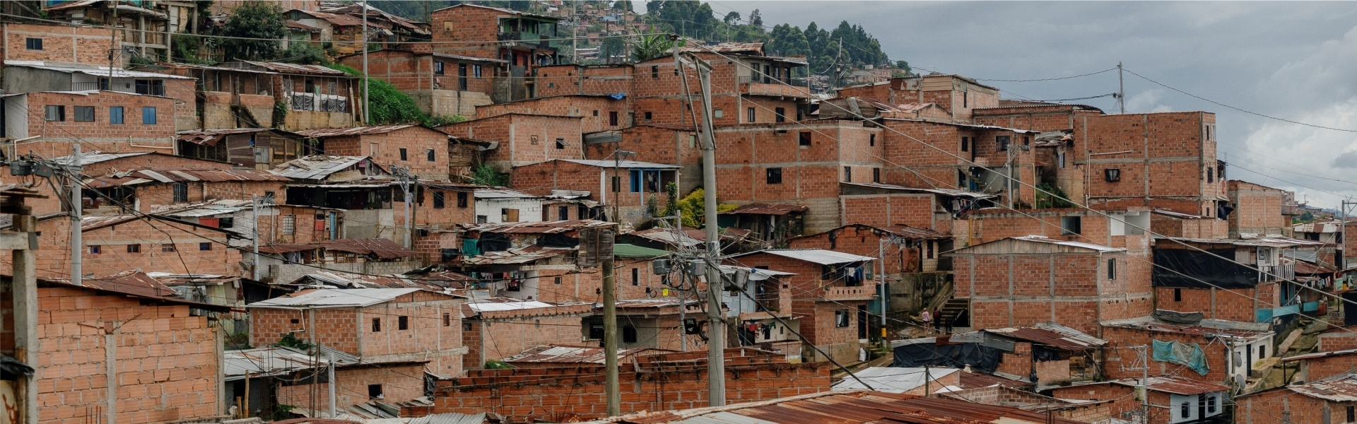 Colombian neighbourhood located on a hillside